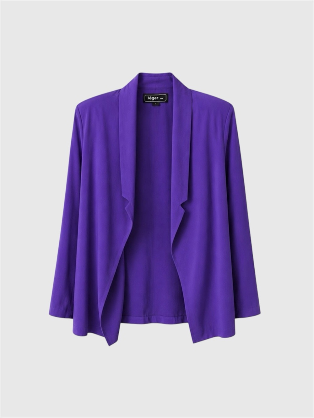 Purple Open-Front Women's Blazer Jacket